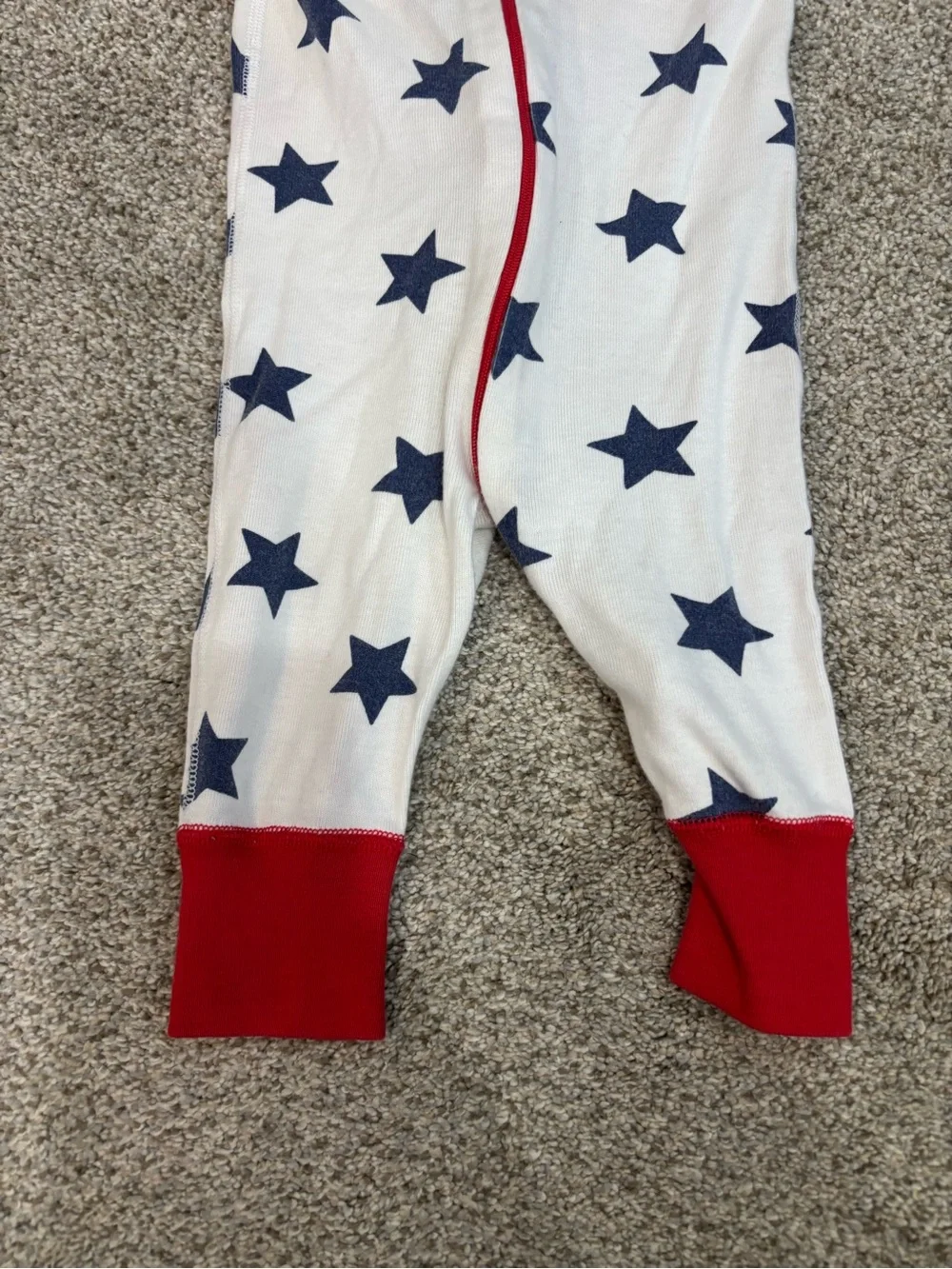 Hanna Andersson Stars And Stripes Organic Cotton Zippy Pajamas 6-9 months